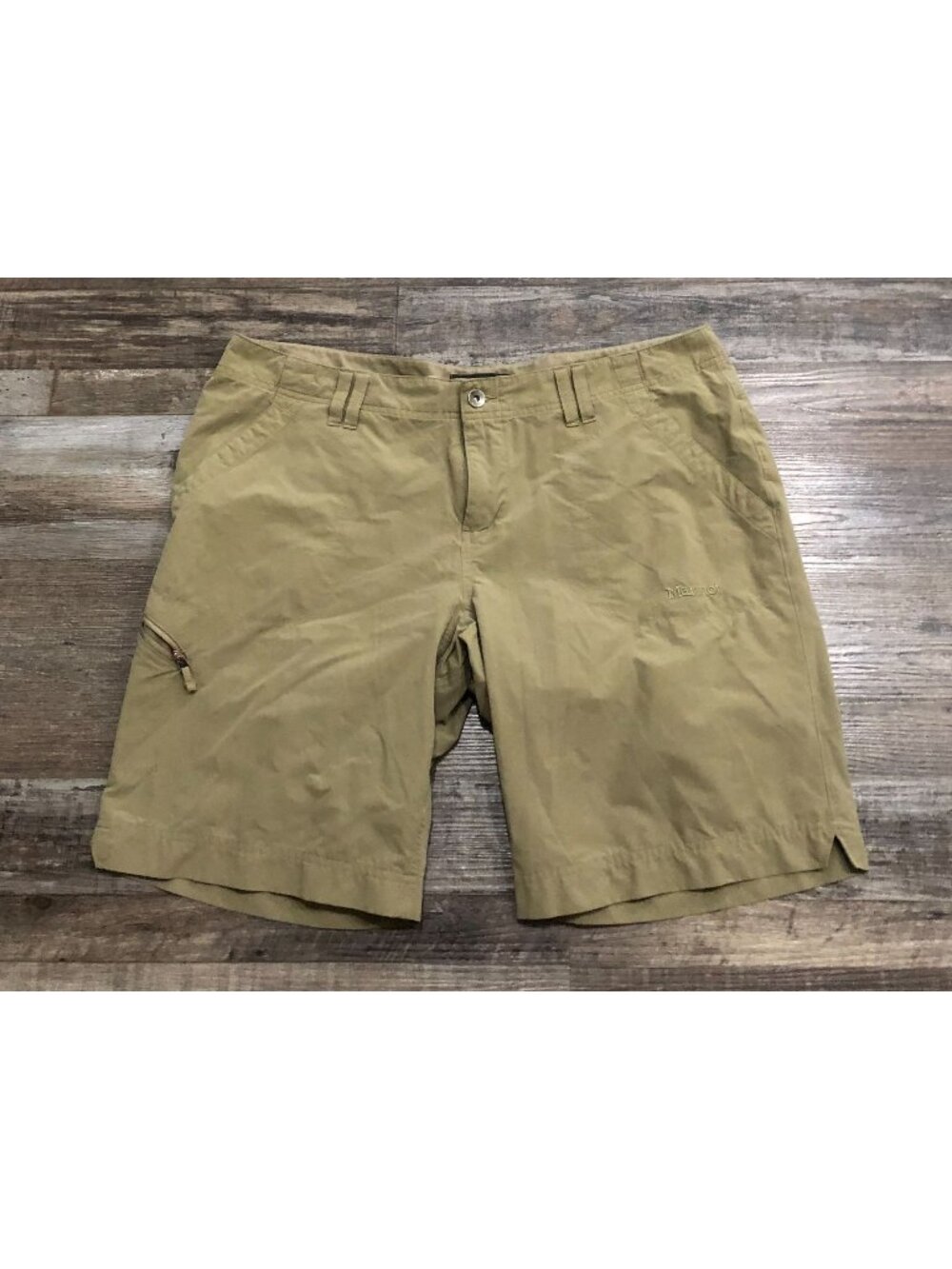 Marmot Womens Size 12 Brown Flat Front Casual Hiking Shorts Nylon